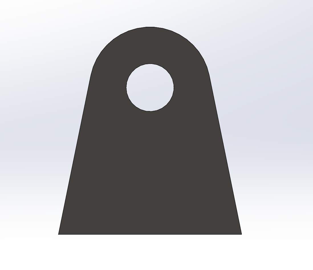 Flat Bottom Centered Tabs - Small